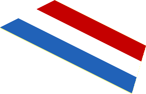 Sticker  1.2 x  2.9 with 3 Stripes Red/White/Blue and Sloped End Left