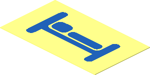 Sticker  1.1 x  1.9 with Blue Bed Icon