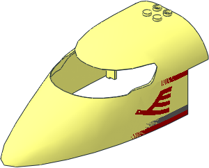 ~Plane Front  8 x 16 x  5 with Red Airline Bird Pattern