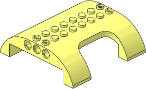 Slope Brick Curved  8 x  8 x  2 Double with Cutout