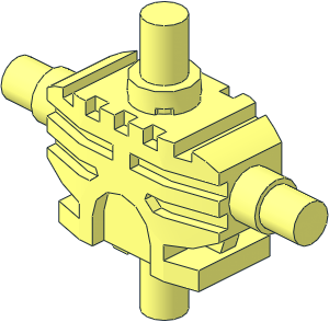 Minifig Mechanical Torso with 4 Side Attachment Cylinders