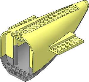 Plane Aft Section  8 x 16 x  7 with Light Bluish Grey Bottom