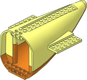 Plane Aft Section  8 x 16 x  7 with Orange Bottom