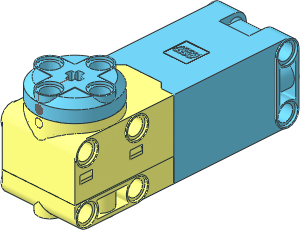 Electric Powered Up Medium Angular Motor with Medium Azure Back and Hub Pattern