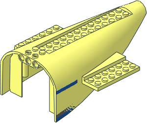 ~Plane Aft Section  8 x 16 x  7 Top with Blue Stripes Pattern