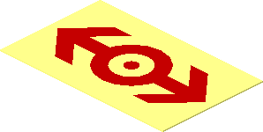 Sticker  1.2 x  1.9 with Red Train Logo