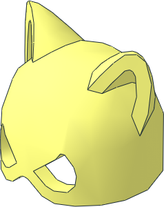 Minifig Headdress Catwoman Short with Wider Apart Eyeholes