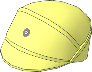 Minifig SW Imperial Officer Cap with Silver Code Disc Pattern