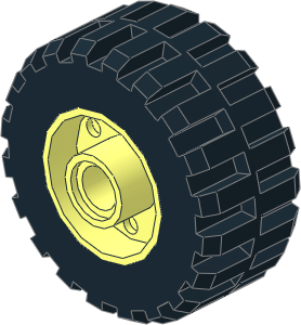 Wheel Rim 14 x 18 with Holes on Both Sides with Tyre 14/ 50 x 17 with Centre Band