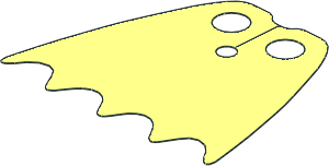 Minifig Cape Cloth Scalloped  5 Points