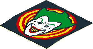 Sticker  1.7 x  1.7 Joker Face Small (Formed)