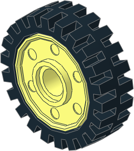 Wheel Rim  8 x 18 with Deep Centre Groove and Peghole with Tyre  7/ 45 x 17 Offset Tread with Middle Band