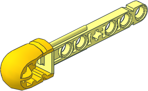 ~Technic Competition Arrow with Hollow Rubber Yellow Tip (Obsolete)
