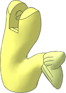 Figure Friends Legs Mermaid Tail with Light Lime Tip Pattern