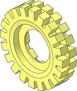 Tyre 10/130 x 17 Offset Tread for Technic Gear 9 Tooth