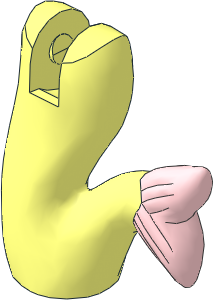 Figure Friends Legs Mermaid Tail with Light Pink Tip Pattern