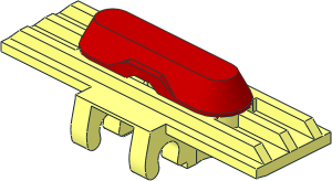 Technic Chain Tread 5 Wide with Red Rubber Foot