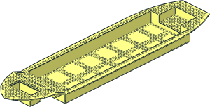 Boat Hull Floating 72 x 18 Deck (Needs Work)
