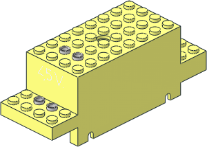 ~Electric Train Motor  4 x 12 x  4 - Cover with "4.5V" Pattern