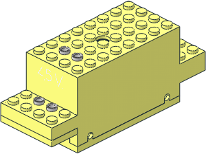 Electric Train Motor  4.5V  4 x 12 x  4 with "4.5V" Pattern