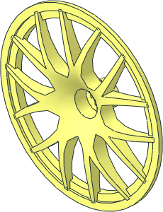 Wheel Cover  7 Spoke Forked for Wheel 34 x 56