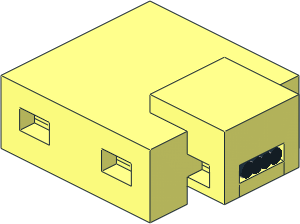 Electric Power Functions Connector with PF Bottom and Flat Top