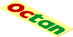 Sticker  0.5 x  1.8 with Octan Logo without Border on Transparent Background