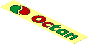 Sticker  1.1 x  5.9 with Octan Logo on Transparent Background