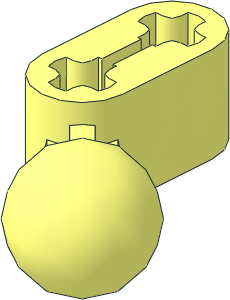 =Technic Beam  2 Liftarm with Angled Ball Joint