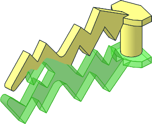 Minifig Lightning with Marbled Trans Bright Green Pattern