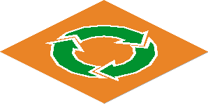 Sticker  2.5 x  2.5 with Round Green Arrows