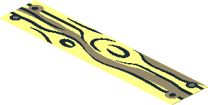 Sticker  0.8 x  3.9 (No.  1) with Wood Grain and Nails Type 1