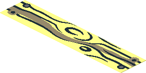 Sticker  0.8 x  3.9 (No.  4) with Wood Grain and Nails Type 4