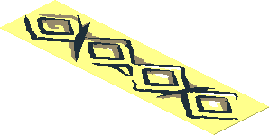 Sticker  1.0 x  3.9 (No. 11) with Diamond Bricks and Cracks Type 1