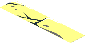 Sticker  0.8 x  3.9 with Bricks and Cracks Type 6