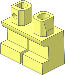 Minifig Hips and Legs Short with Horizontal Stripe
