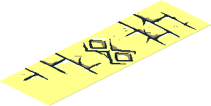 Sticker  5.9 x  1.8 with Wall and Diamond Bricks