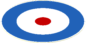 Sticker  3.5 x  3.5 Round with RAF Roundel