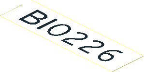 Sticker  1.1 x  3.9 with Black "B10226"