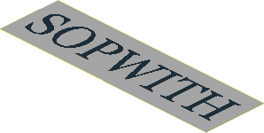 Sticker  1.1 x  3.9 with Black "SOPWITH"