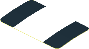 Sticker  1.1 x  1.8 with White Stripe on Black Background (Formed)