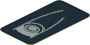 Sticker  1.5 x  0.8 with Headlamp on Black Background