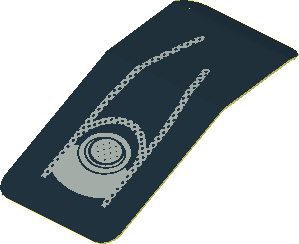 Sticker  1.5 x  0.8 with Headlamp on Black Background (Formed)