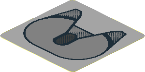 Sticker  1.8 x  1.8 with Metallic Silver Fifth Wheel on Grey Face