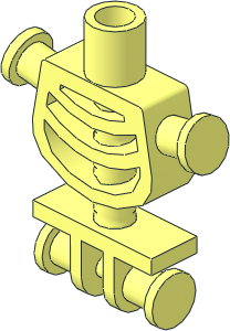 Minifig Skeleton Torso with Shoulder Rods