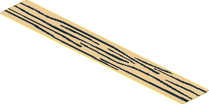 Sticker  0.9 x  5.9 with Wood Grain on Tan