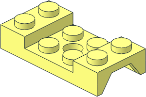 Car Mudguard  2 x  4 with Central Hole