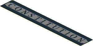 Sticker  0.9 x  5.8 with "CONSTITUTION"