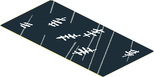 Sticker  1.9 x  3.8 with Tally Marks and Scratches