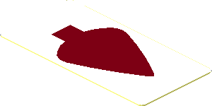 Sticker  0.9 x  1.9 with Dark Red Arrow